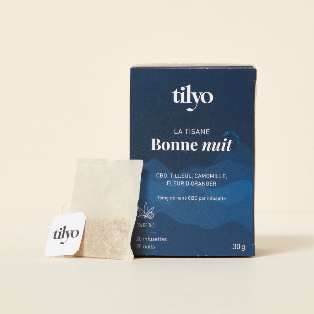 Infusion de Chanvre au CBD - Tisane Bonne Nuit (Infusettes) - Tilyo